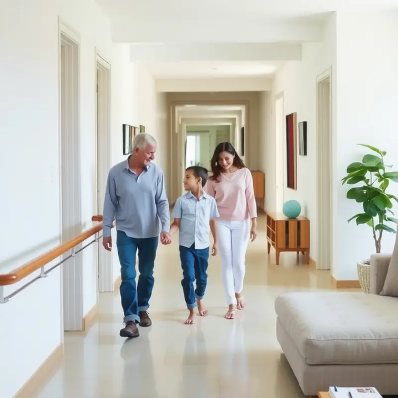 An inviting and accessible apartment designed for families with special needs.