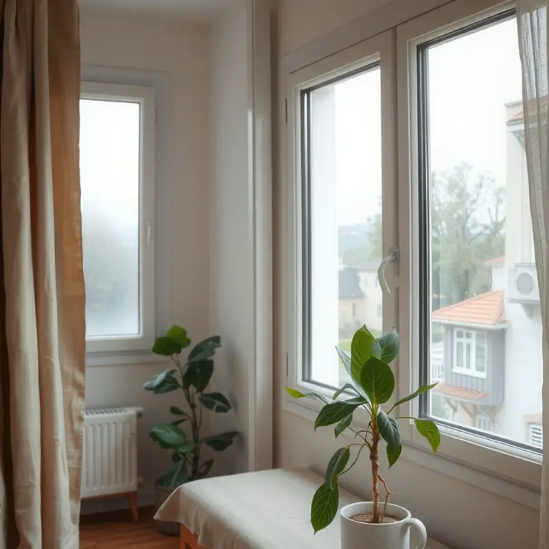 Identifying signs of humidity issues in an apartment.