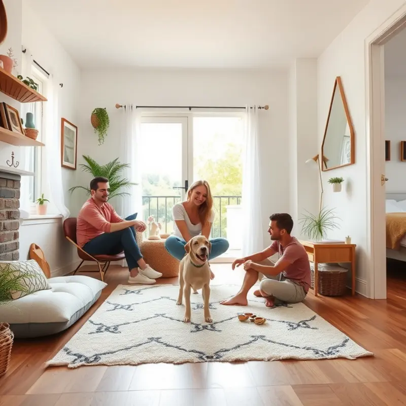 Families find joy in a pet-friendly apartment designed for comfort and allergy management.