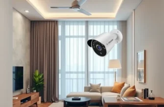 Stylishly decorated apartment with various safety gadgets, highlighting renter-friendly solutions