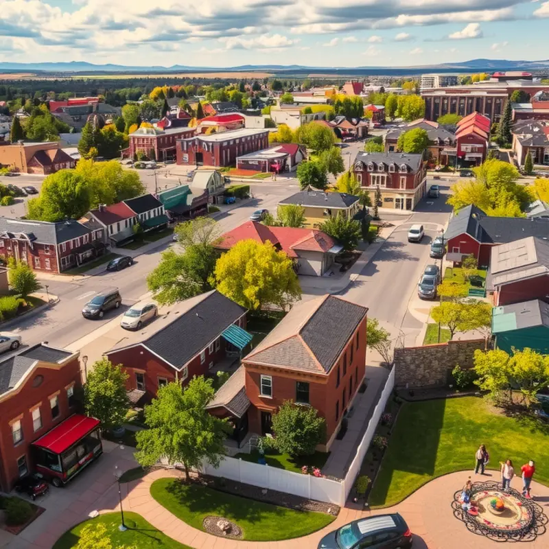 A glimpse into the diverse neighborhoods of Boise, highlighting its urban and suburban charm.