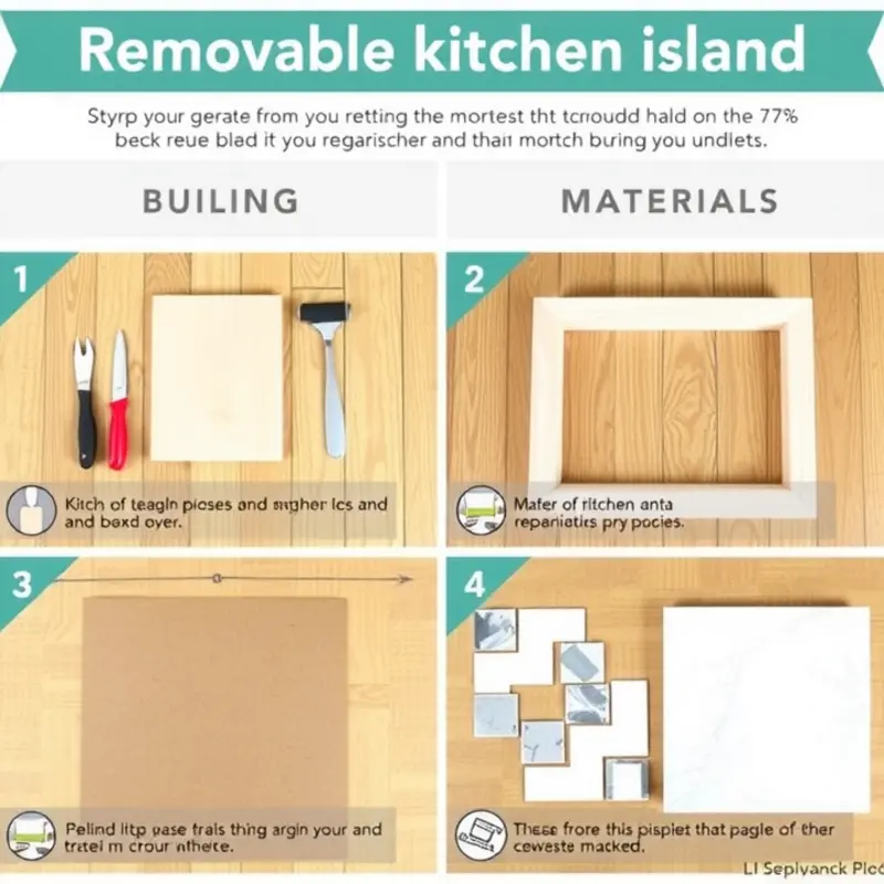 Different styles of DIY removable kitchen islands to inspire your design choice.