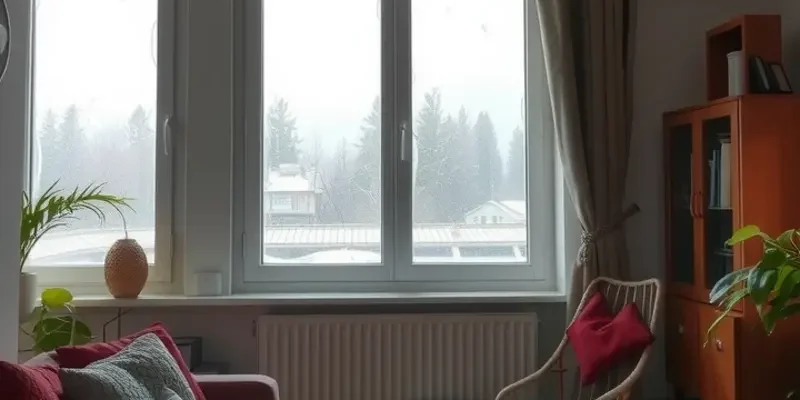 A bright and comfortable apartment living room illustrating effective humidity management.