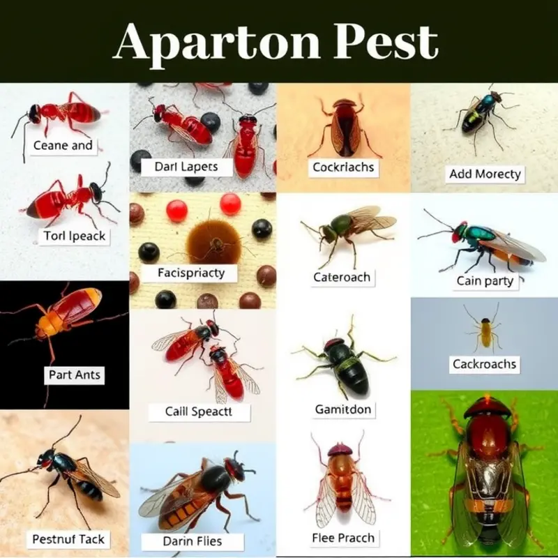 Common pests found in apartments.