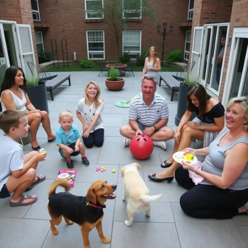 A warm living room environment perfect for family gatherings and playdates.