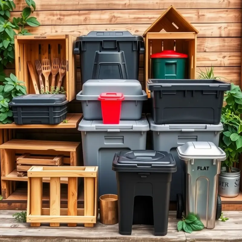 An array of materials perfect for creating a compost bin.