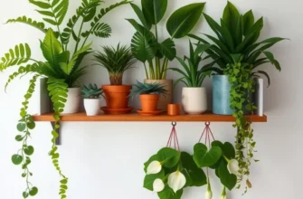 A stylish apartment showcasing a colorful plant wall, adding warmth and vibrancy to the room.