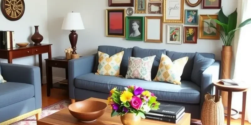 Cozy rental apartment exhibiting personalized decor and innovative furniture.