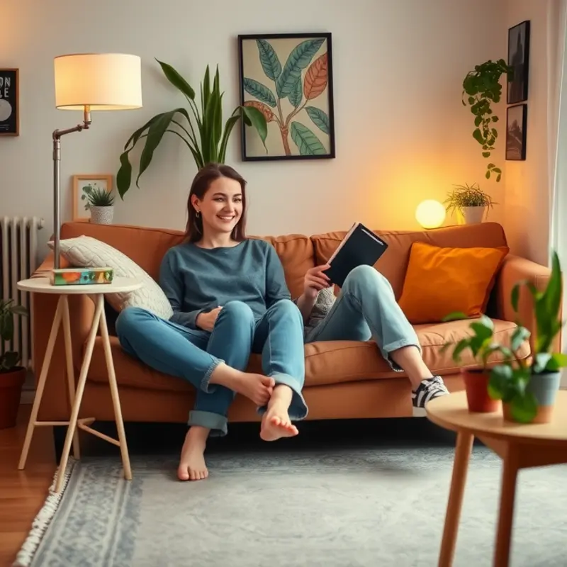 A cozy rented apartment showcasing the comfort and personal touch of a rental space.
