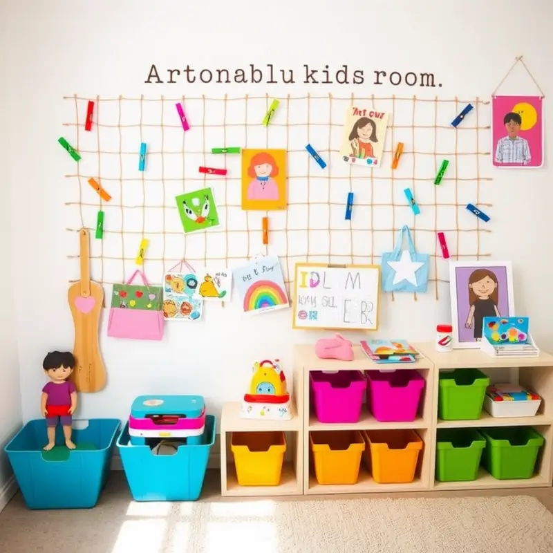A vibrant kids’ room adorned with removable wallpaper featuring playful animal designs.