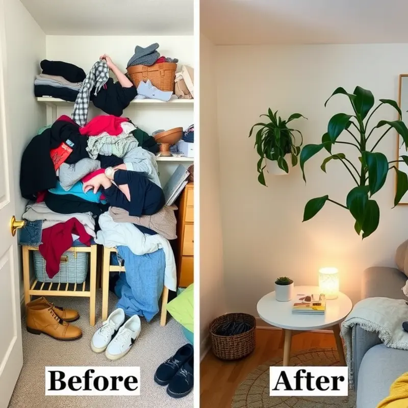 Before and after decluttering: Transform your space for better flow.