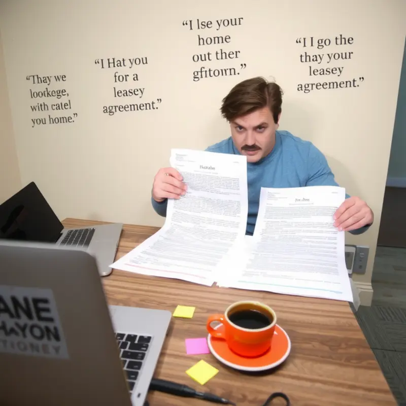 A first-time renter analyzes their lease agreement, uncovering important terms.