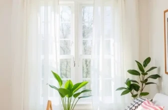 Stylish rental apartment corner featuring diverse DIY curtain rod options.