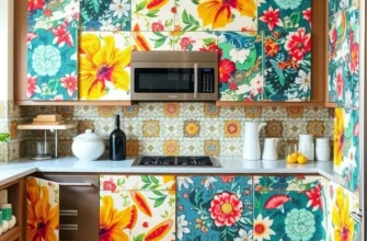 A family in a cozy living room joyfully applying removable cabinet covers to personalize their home.