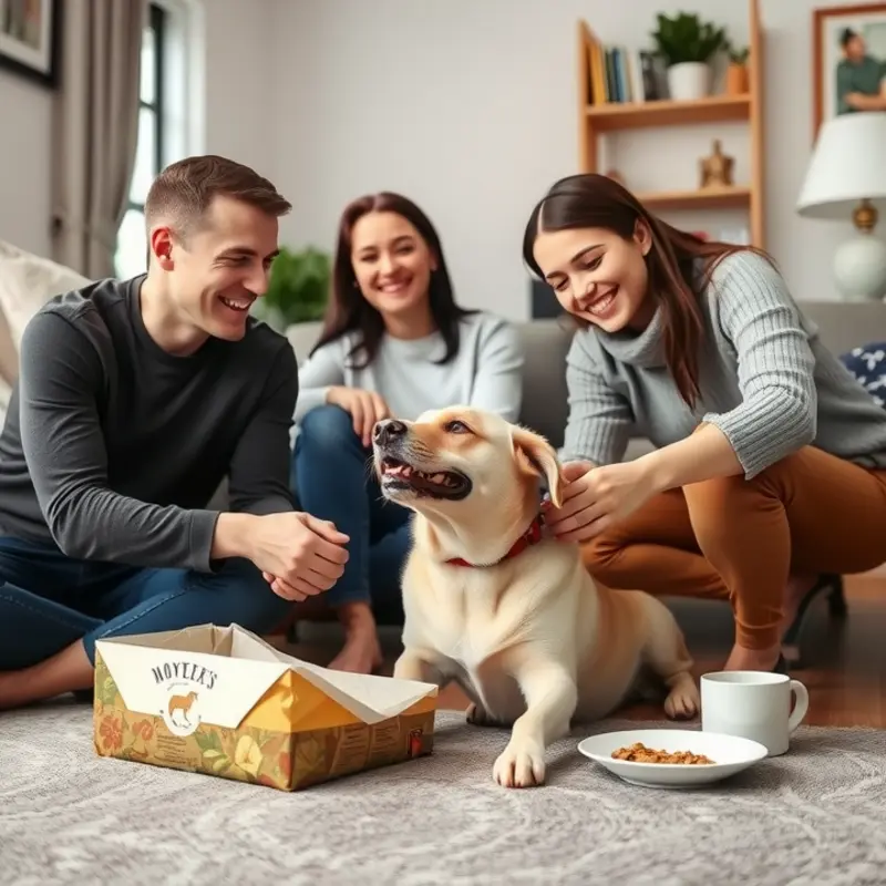 A warm and inviting living room suited for elderly pets and children.