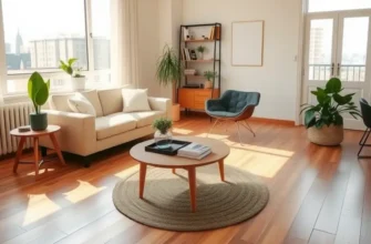 A cheerful family sharing joyful moments in a bright apartment featuring stylish flooring.