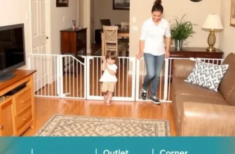 A family happily interacting in a child and pet-friendly apartment, showcasing a loving and safe environment.