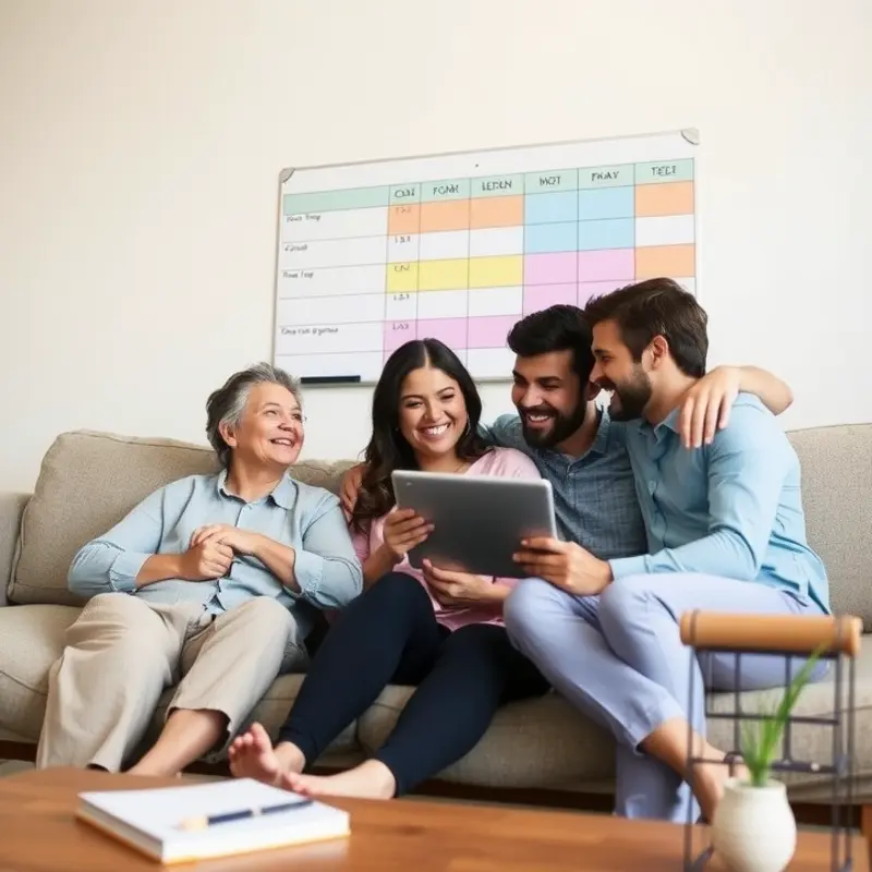 Roommates collaborate on financial planning for shared living expenses.