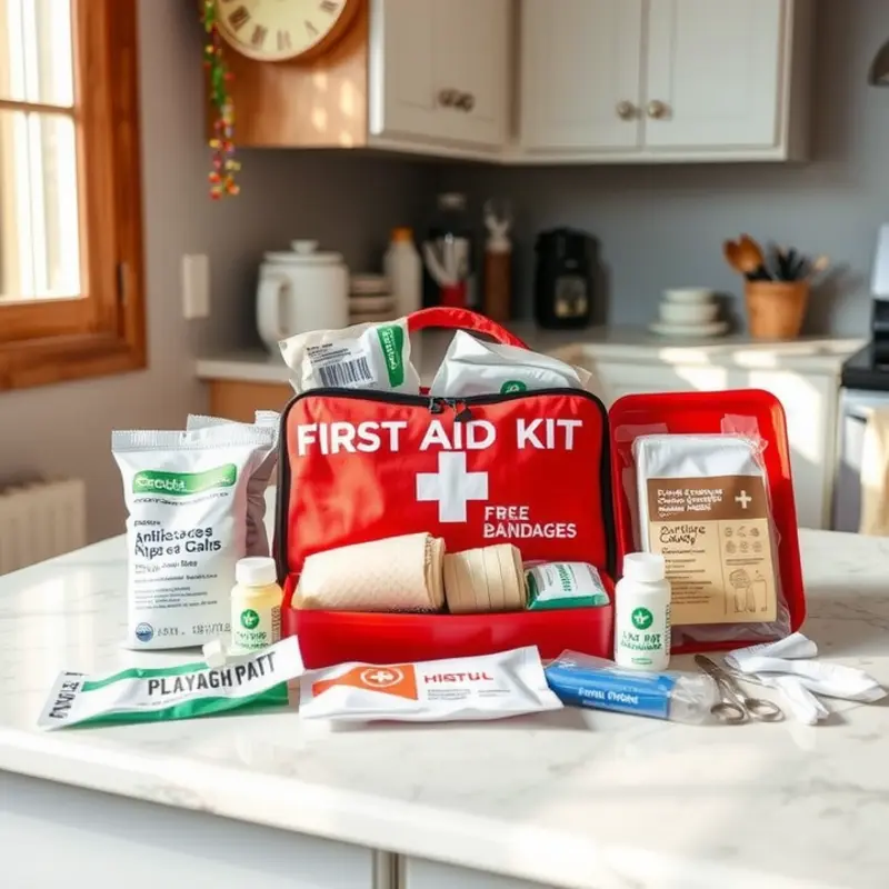 An organized first aid kit ready for emergencies.