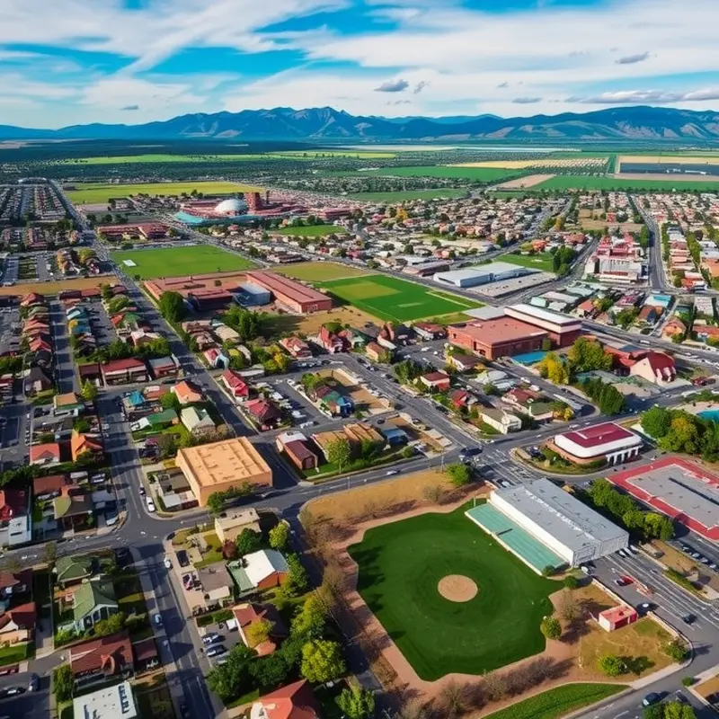 Aerial view of Fort Collins highlighting various neighborhoods.