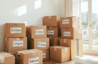 A family happily unpacking their new home, laughing and bonding during the move.