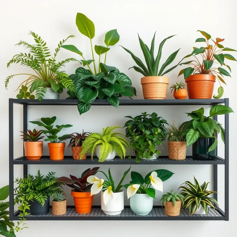 Diverse indoor plants for a vibrant apartment garden.