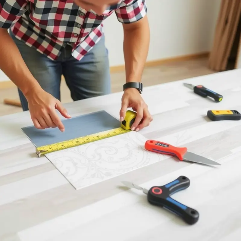 A vibrant array of removable vinyl flooring options displayed in an inviting rental space.