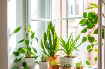 An inviting apartment space adorned with a variety of houseplants and greenery.