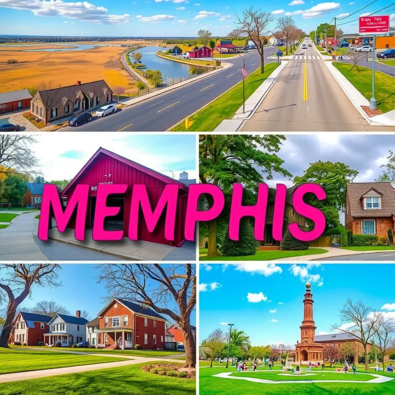 A mix of Memphis neighborhoods highlighting the vibrant atmosphere and lifestyle options.