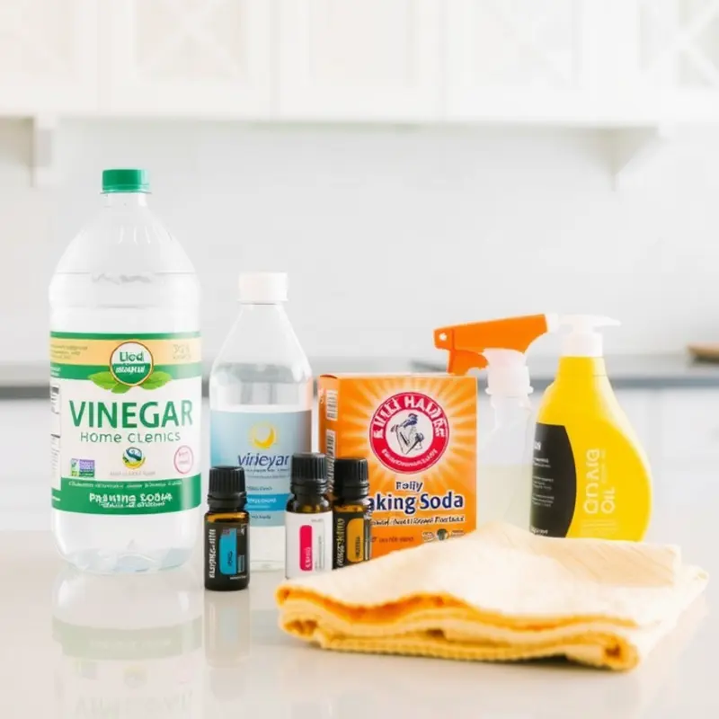 A family engaging in cleaning together, promoting teamwork and a cheerful environment.