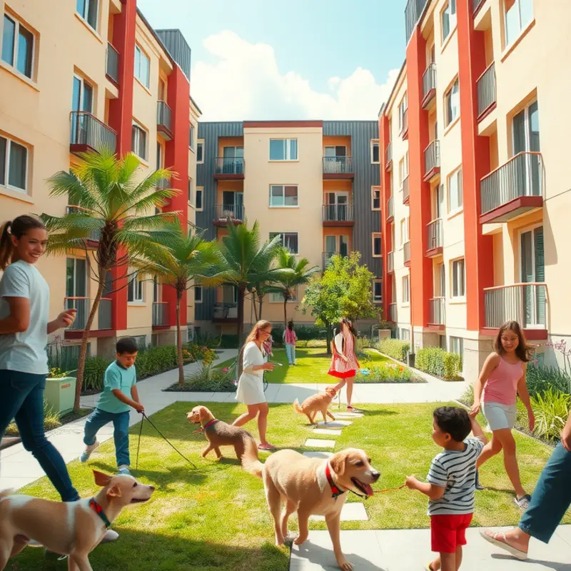A family budgeting for pet expenses in a comfortable apartment.