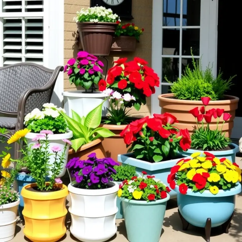 A cozy outdoor balcony with comfortable seating and decorative elements.