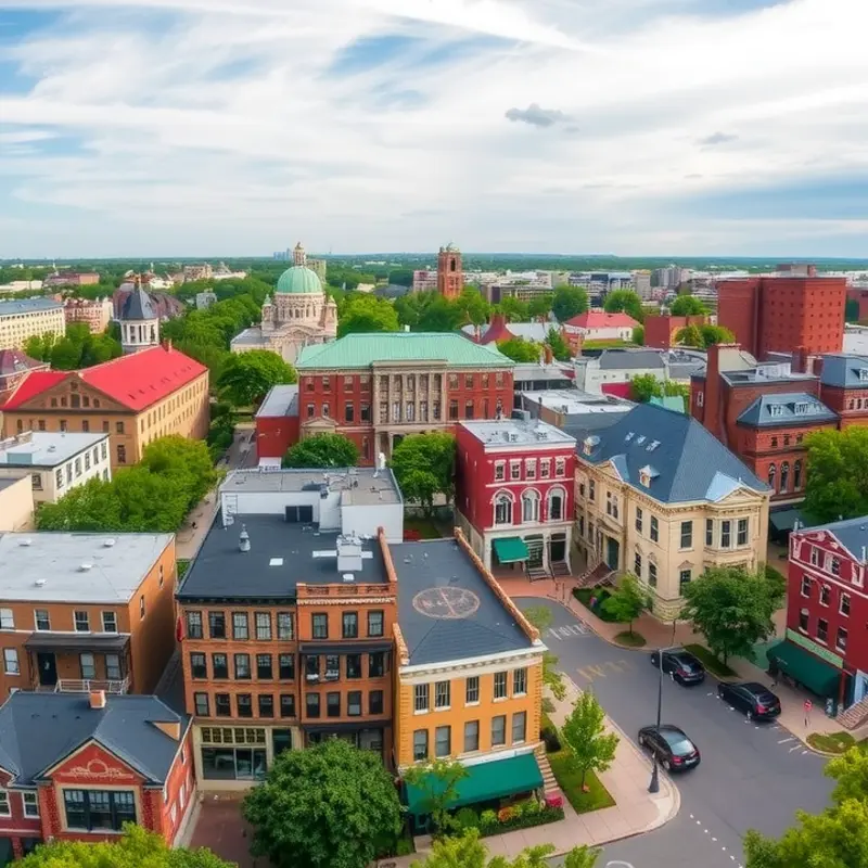 A vibrant panorama of Providence showcasing its diverse neighborhoods.