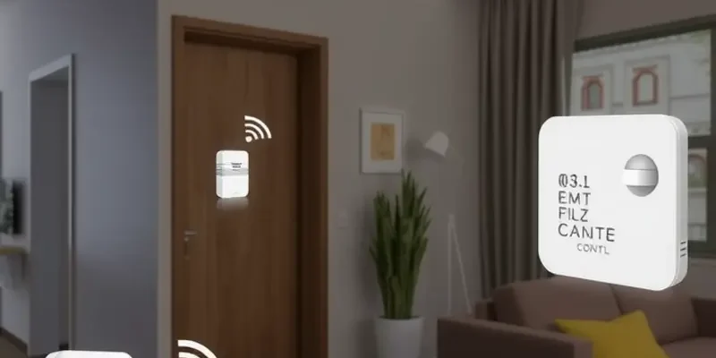 A person feeling safe and secure in their apartment, illustrating the peace of mind provided by a security alarm system.