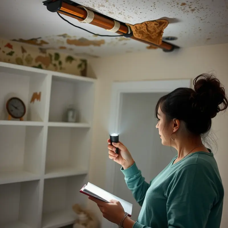 A renter inspecting for safety issues in an apartment.
