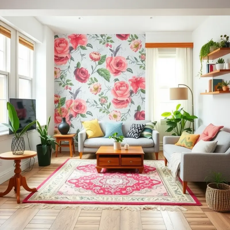 Bright and stylish rental decor using removable options.