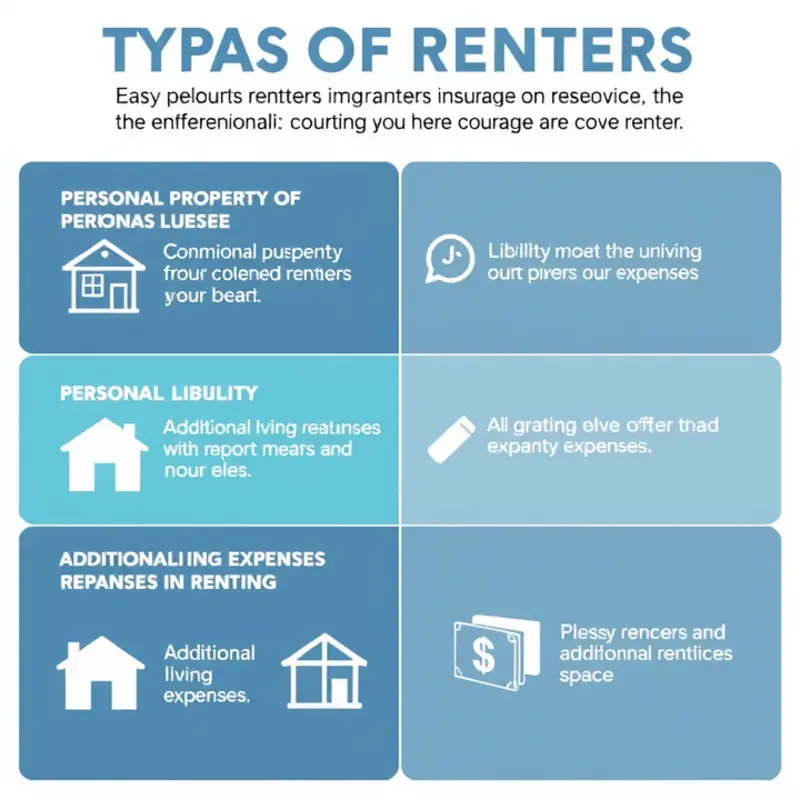 A visual guide to understanding the types of renters insurance coverage.