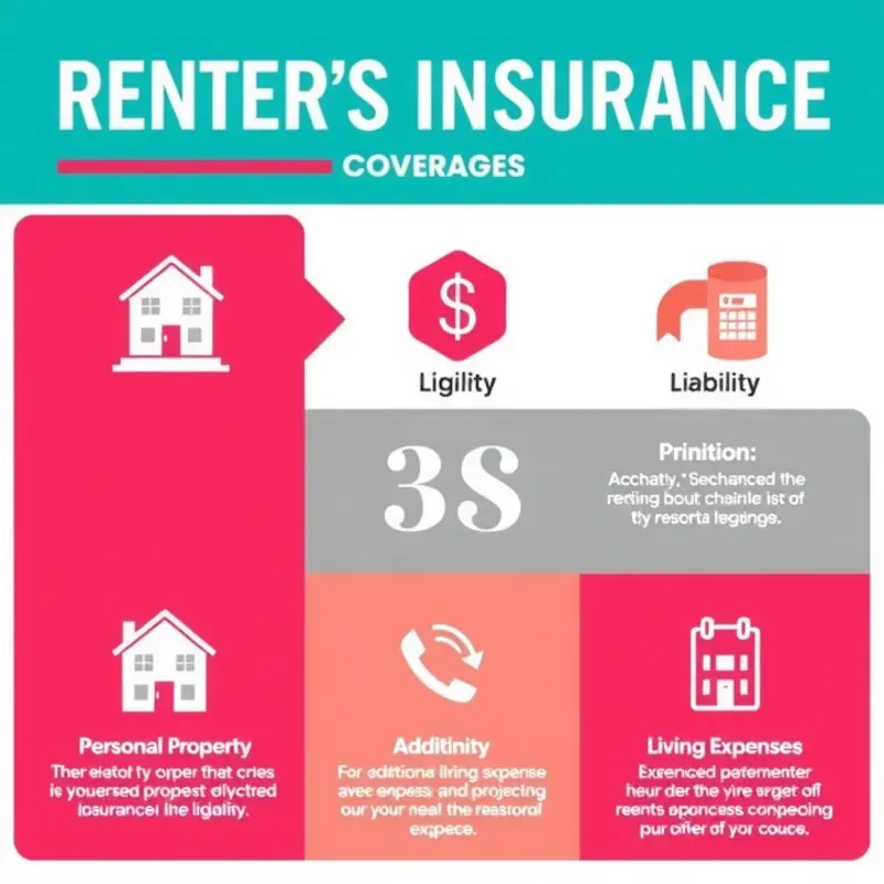 Types of coverage included in renter’s insurance.