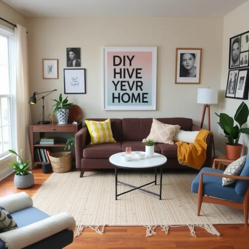 Bright and stylish rental decor using removable options.