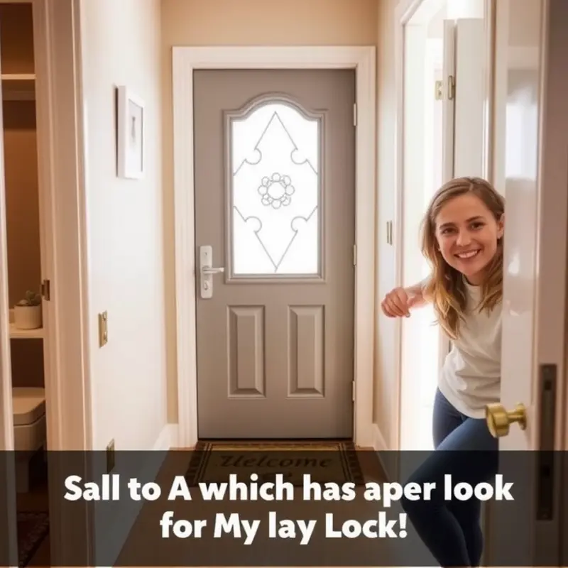 A warm apartment entrance promoting safety habits.