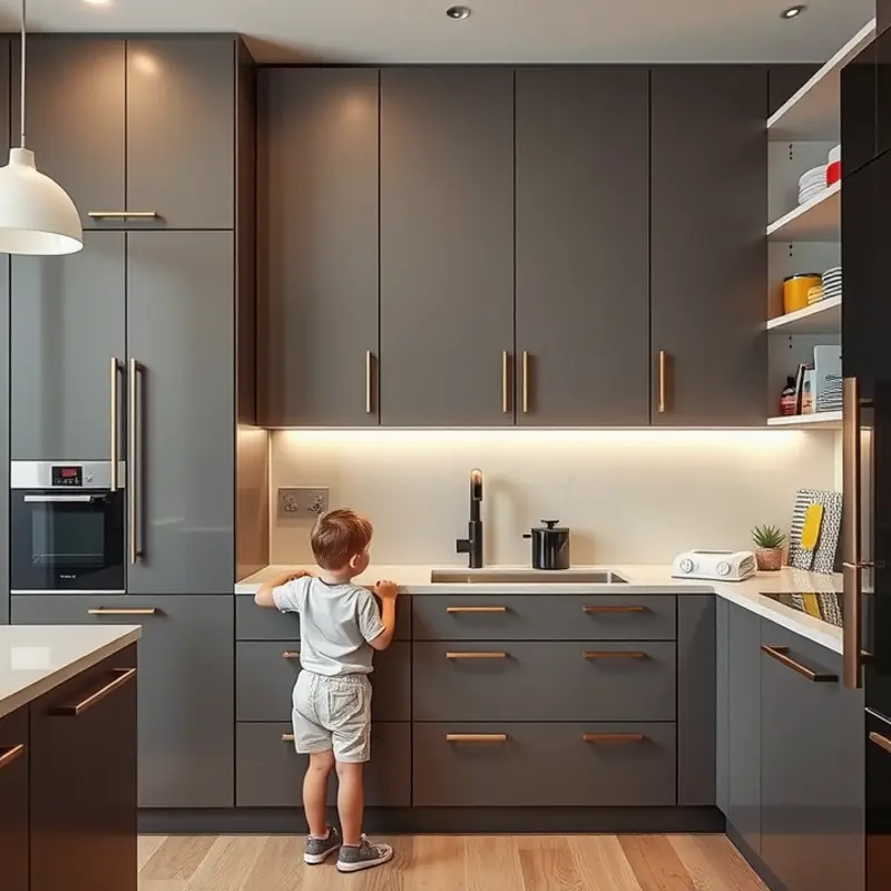 A child-friendly play area within a living room that encourages safe play for kids and pets.