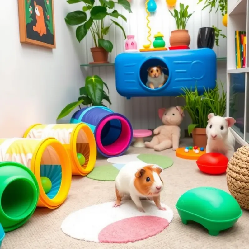 A cozy and inviting corner of an apartment designed for small animals.