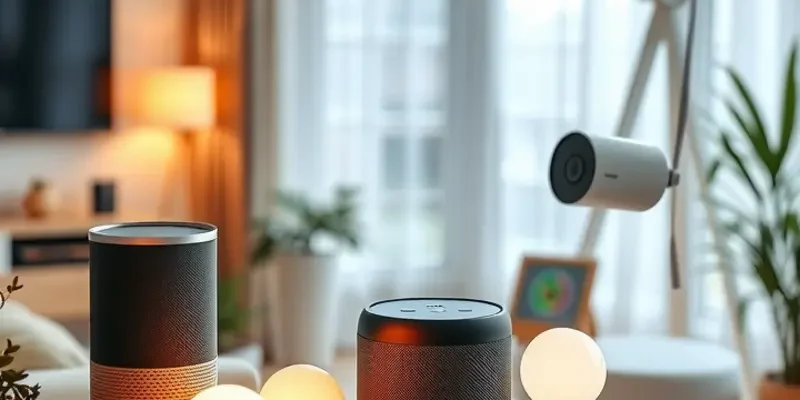 A collection of smart tech products ideal for enhancing apartment living.