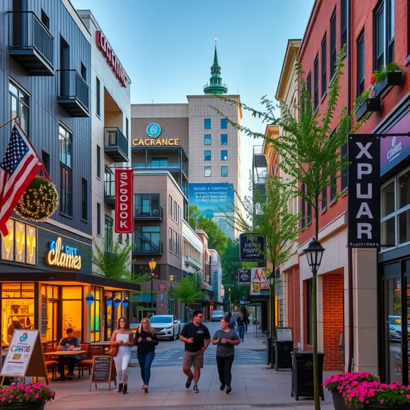 Enjoy the vibrant atmosphere of Downtown Spokane, a hub of culture and nightlife.
