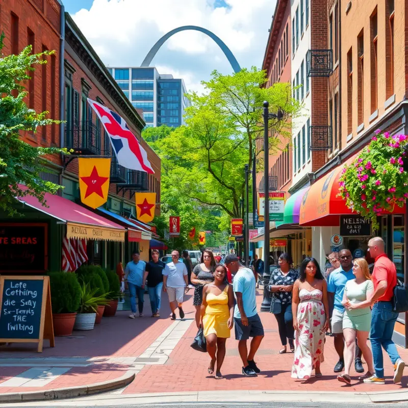 Diverse neighborhoods of St. Louis offer a vibrant lifestyle.