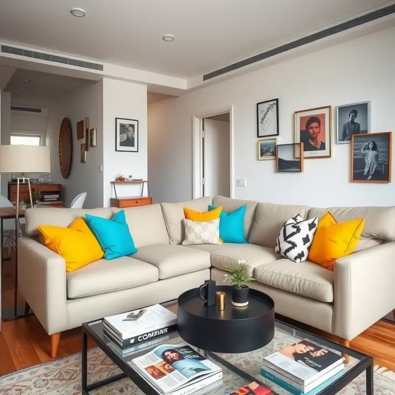 A welcoming kitchen setup ideal for your first apartment.