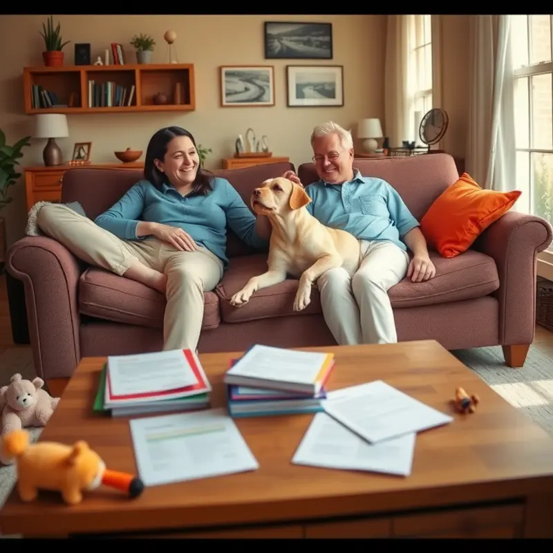 A family enjoys their time with their pet, highlighting the importance of pet insurance.