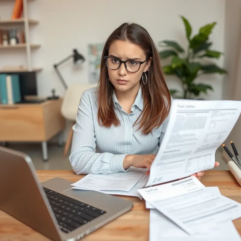 A young professional reviewing criteria for rental applications.
