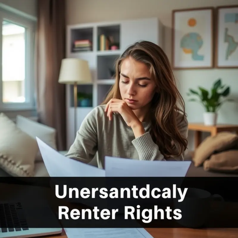 A woman reviewing her lease to understand her rights regarding noise complaints.