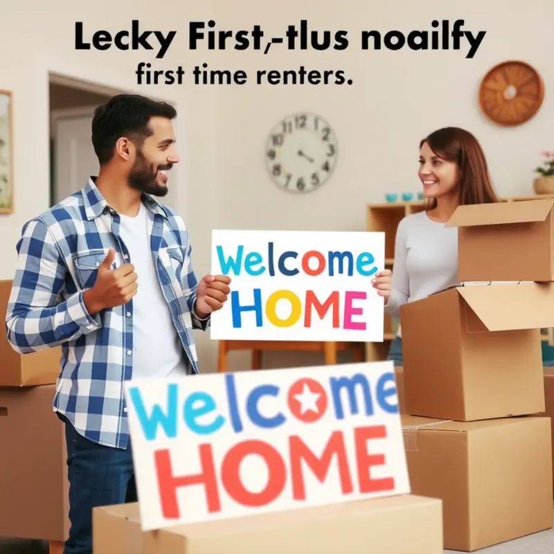 Young renters celebrating their first home while understanding their rights.